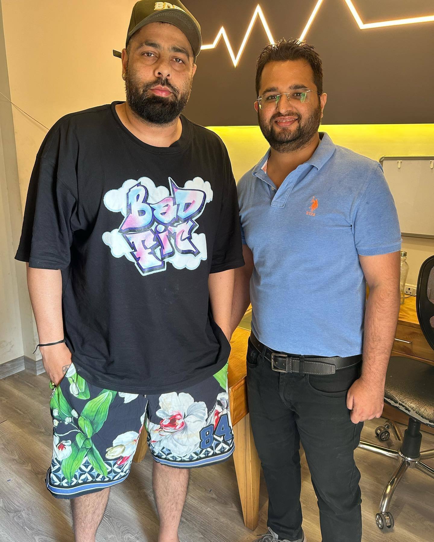Rapper Badshah in the treatment room at Physio Planet, Panchkula
